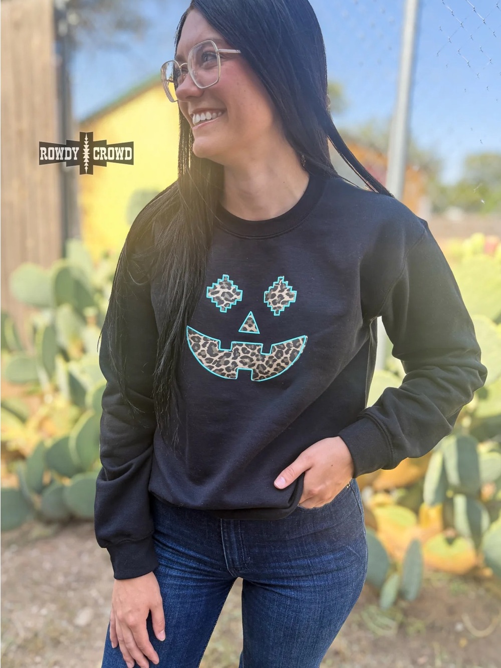 Black Halloween Leopard Sweatshirt